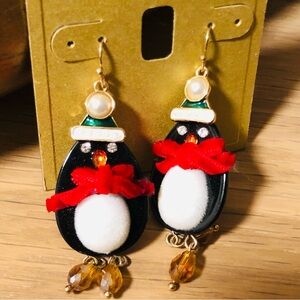 Charming Penguin Earrings for Christmas